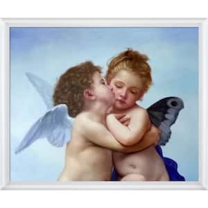 Cupid and Psyche as Children by William-Adolphe Bouguereau Moderne Framed People Art Print 22.75 in. x 26.75 in.