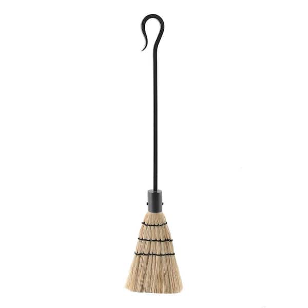 ACHLA DESIGNS 28 in. Tall Graphite Shepherd's Hook Fireplace Brush Tool