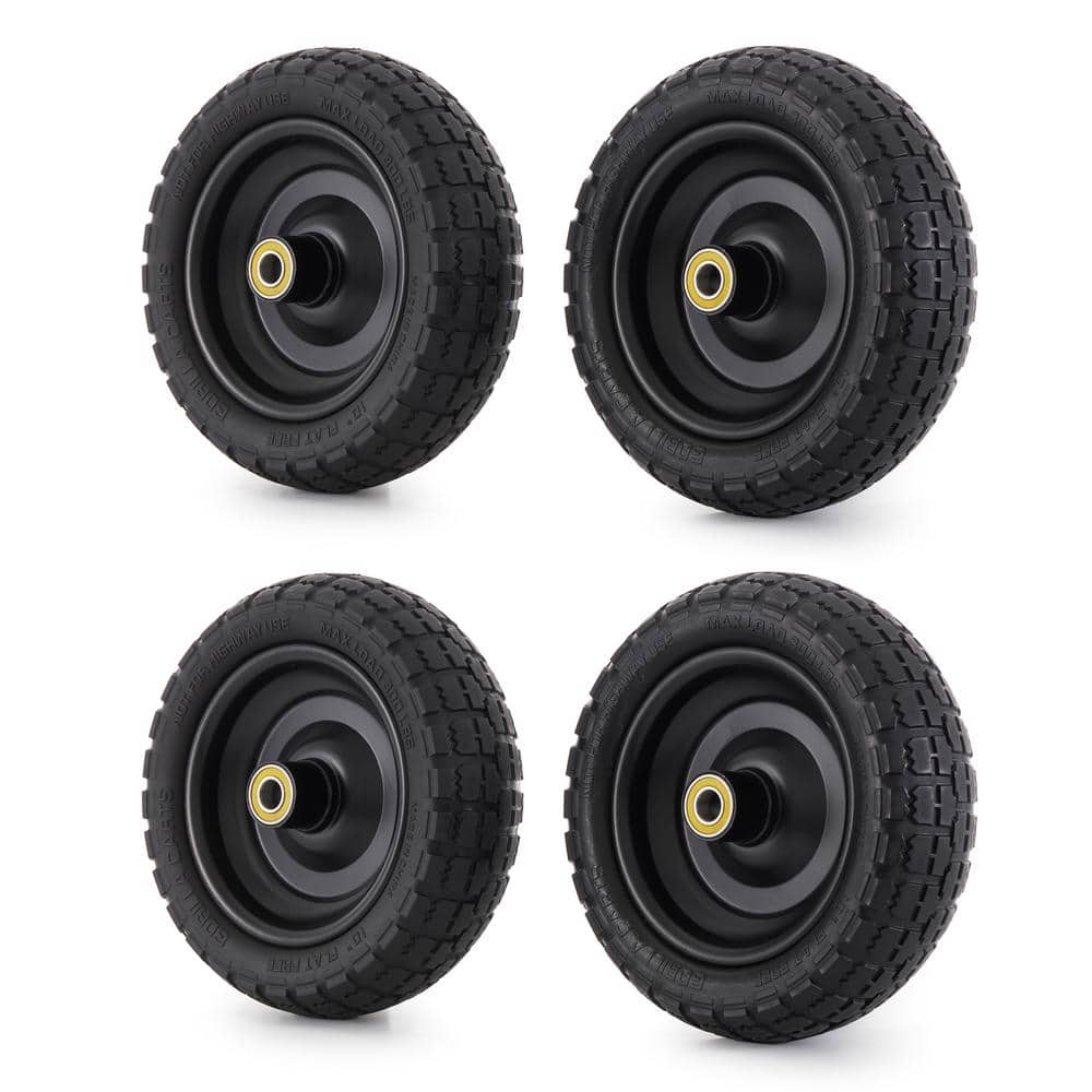 Tire Polyurethane 10 in. No Flat Replacement for Utility Cart (4-Pack)