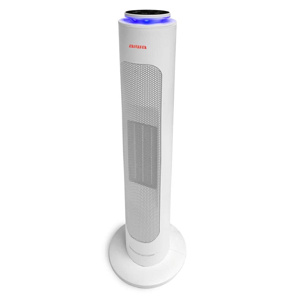 Voice Activated 24 in. Oscillating Fan Tower Heater Ultra-Quiet, 3-Modes, 3
