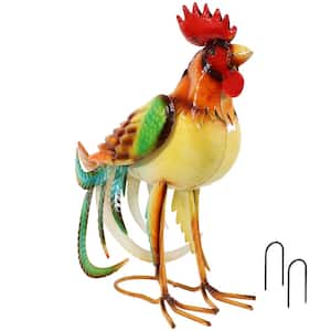 Romeo the Rooster Metal Statue
