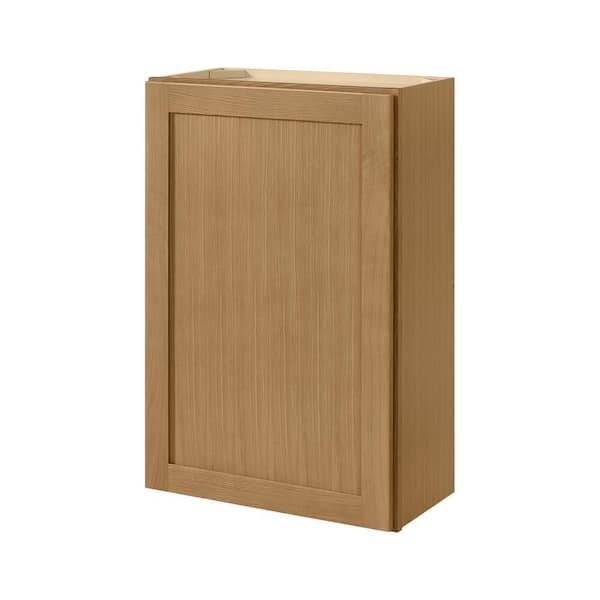 Avondale 24 in. W x 12 in. D x 36 in. H Ready to Assemble Plywood Shaker Wall Kitchen Cabinet in White Oak