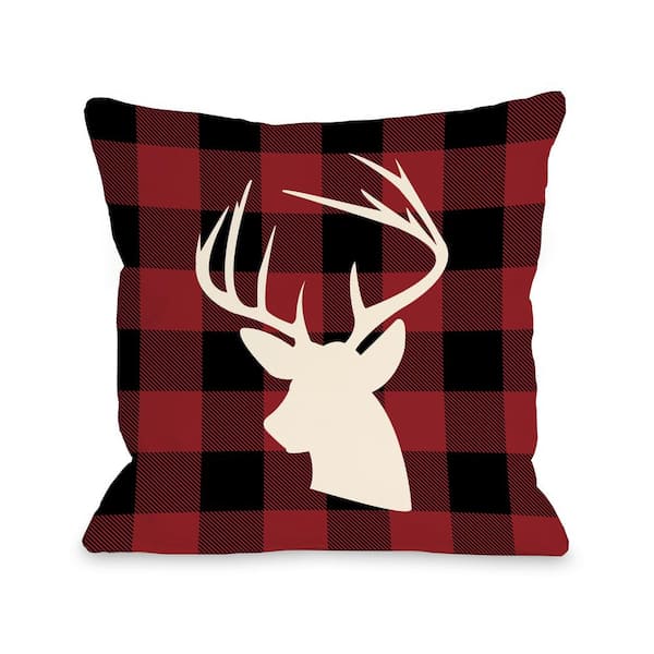 red black throw pillows