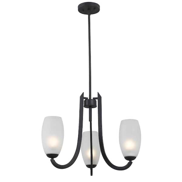 Kenroy Home Mirage 3-Light Forged Graphite Chandelier
