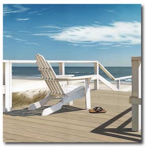 Sunset Deck Nature Gallery-Wrapped Canvas Wall Art 16 in. x 16 in.