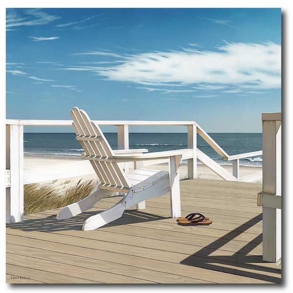 Courtside Market Sunset Deck Nature Gallery-Wrapped Canvas Wall Art 16 in. x 16 in.
