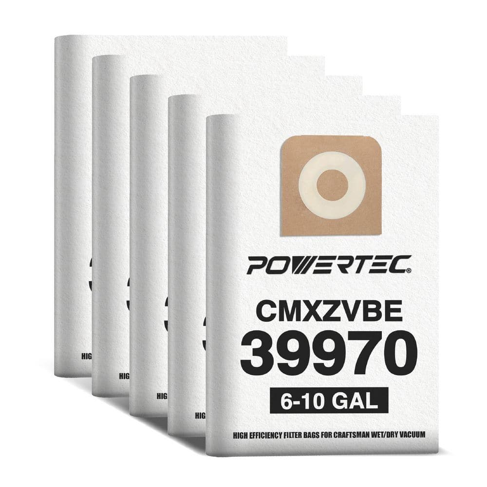 Dust Collection Bags for Craftsman 39970 Shop Vacs Filter Replacement, for 6-10 Gal. CMXEVBE 17155/17584/18590 (10PK) price history on PriceWatchPro