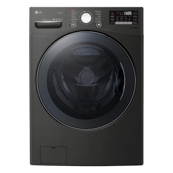 LG 4.5 cu. ft HE Ultra Large Smart Front Load Washer with TurboWash360, Steam & Wi-Fi in Black Steel, ENERGY STAR