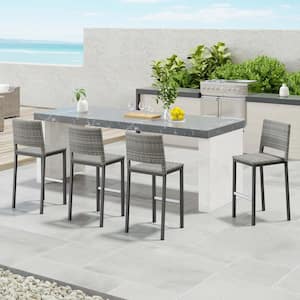 Plymouth Stackable Aluminum Outdoor Bar Stool - Set of 4