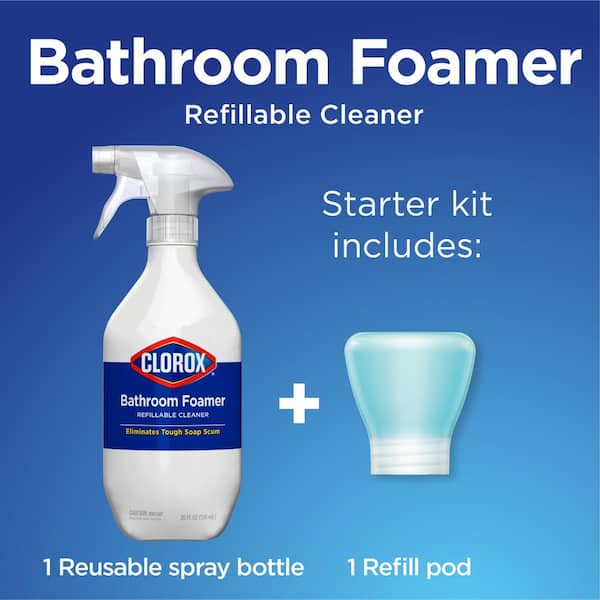 27 oz. Non-Toxic Daily Shower Cleaner - Reusable Spray Bottle and  Concentrated Refill Pods (4-Pack)