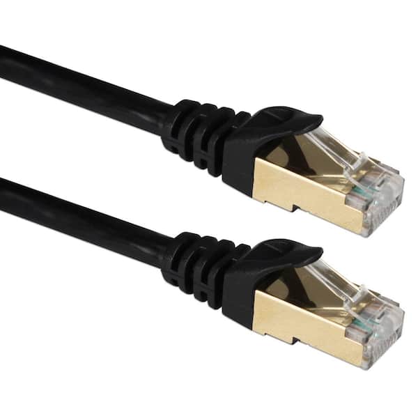 Cat 7 Ethernet Cable 2 Feet (10 Pack), Multi Pack High Speed Internet Cord,  CAT7 RJ45