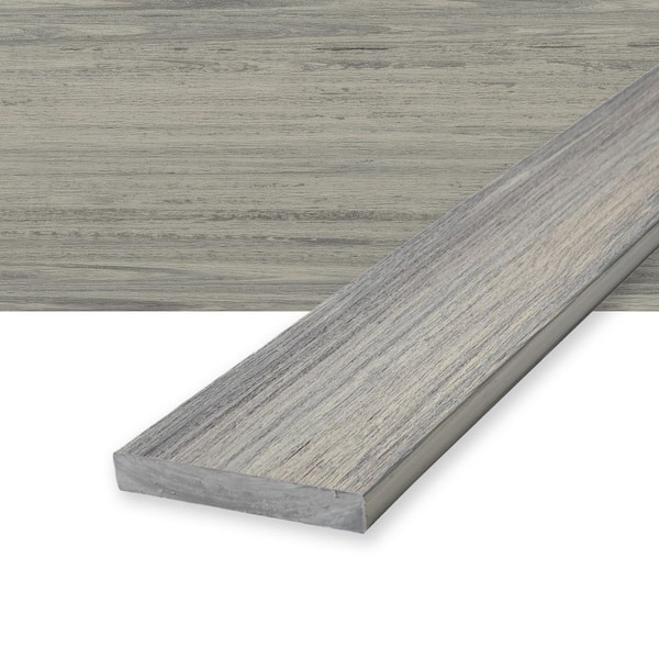 Deckorators Voyage 1 in. x 6 in. x 16 ft. Tundra Gray Square Edge Composite Deck Board