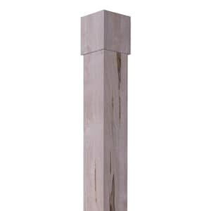 5.625 in. D x 5.6875 in. W x 104 in. L Unfinished Rustic Soft Maple Lally Column Wrap