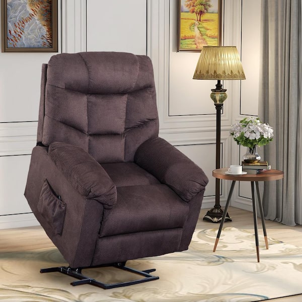 Merax Dark Brown Power Lift Recliner with Remote Control