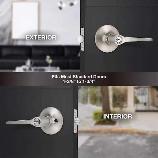 Defiant Freedom Satin Nickel Keyed Entry Door Lever 32LEX200B