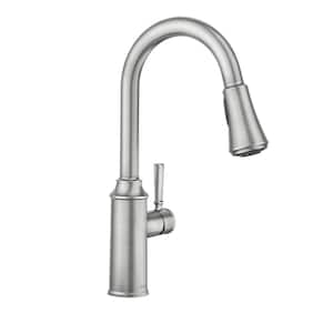 Conneaut Single Handle Pull-Down Sprayer Kitchen Faucet with Power Clean and Reflex in Spot Resist Stainless