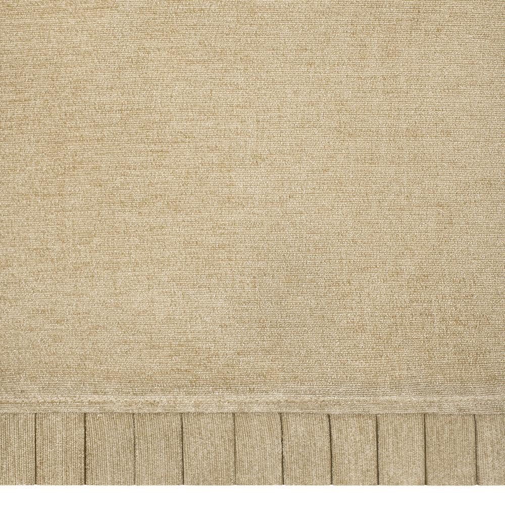 Tan Polyester Pleated Rod Pocket Curtain Panel, 52" x 63"