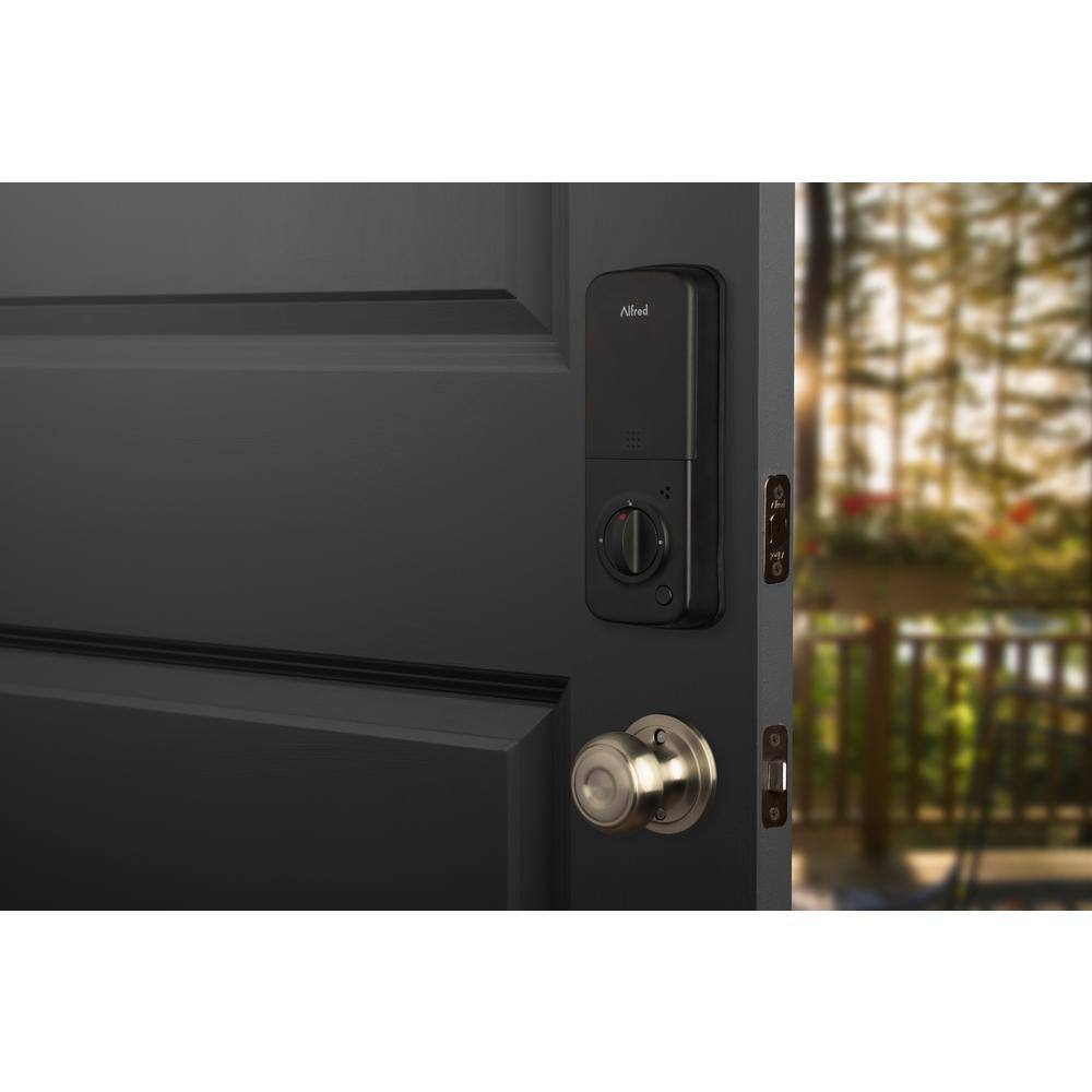 Black Electronic Smart Deadbolt with Touchscreen Keypad