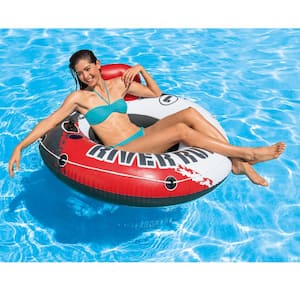 River Run 2 Inflatable 2 Person River Float with Cooler and River Run 1 Pool Tube