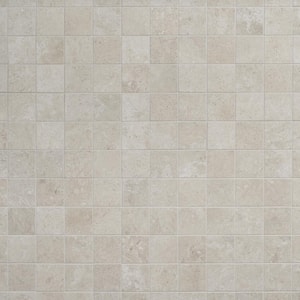 Provence White 11.65 in. x 11.65 in. Limestone Look Matte Porcelain Mosaic Floor and Wall Tile (0.96 sq. ft./Each)