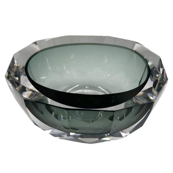 castellousa Smoke 4 in. Geometric Glass Vase