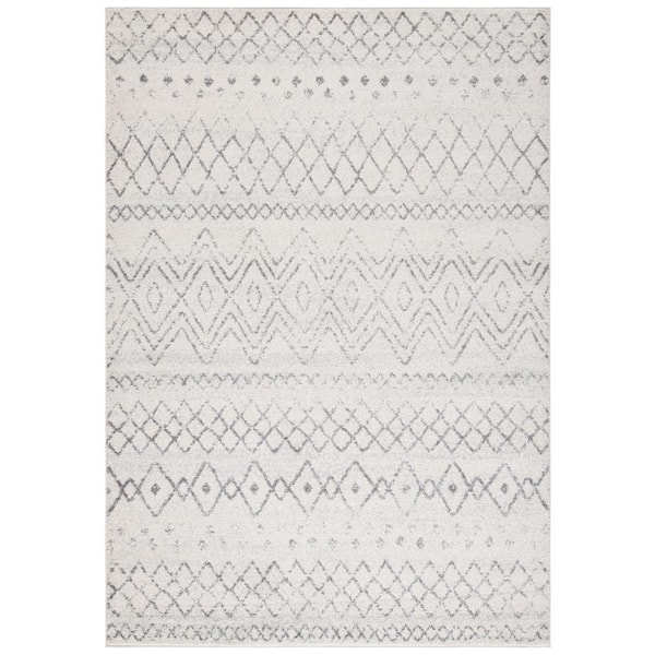 SAFAVIEH Madison Ivory/Charcoal 9 ft. x 12 ft. Area Rug