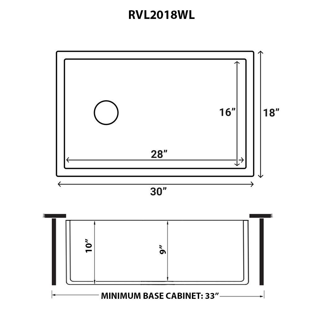 30-Inch Glossy White Fireclay Farmhouse Kitchen Sink
