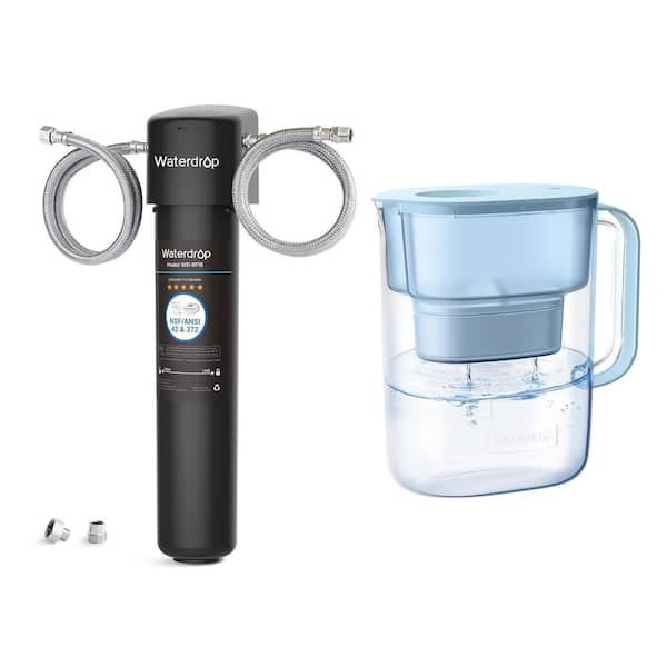 WD-15UA Under Sink Water Filter System, Direct Connect to Kitchen Faucet, 24 Mo,Extra Water Filter Pitcher with 1 Filter