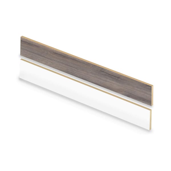 Waveford Gray Oak 47 in. L x 7.37 in. W x 0.56 in. T Laminate Stair Reversible Riser
