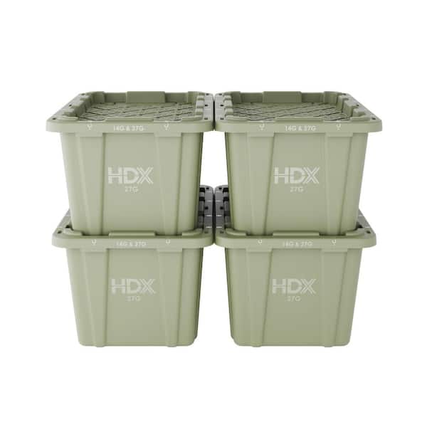 27 gal. Army Green Tough Tote-4 Pack