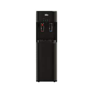 Bottom Load Water Cooler Dispenser Paddle Dispensing, Hot & Cold, LED Lights w/Empty Bottle Alert, Black