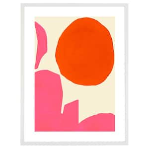 Mojave Sunrise Framed Mixed Media Abstract Wall Art 4 in. x 21 in.