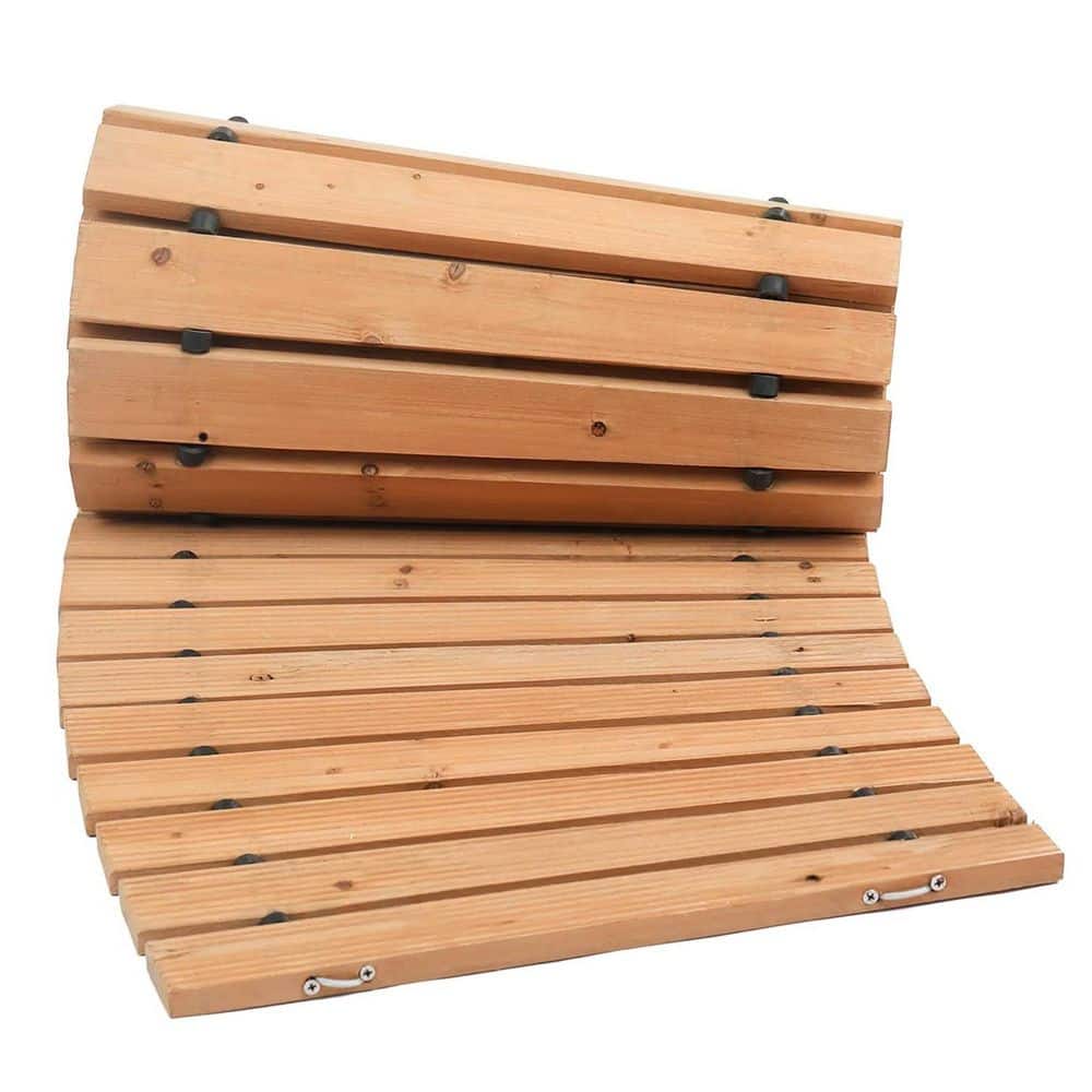 8 ft. L x 17 in. W Outdoor Non-Slip Curved Cedar Wooden Garden Pathway Walkway Paver for Backyard Wedding Party price history on PriceWatchPro