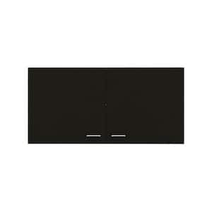 39.37 in. W x 12.59 in. D x 19.29 in. H Ready to Assemble Wall Cabinet in Black with Double Door