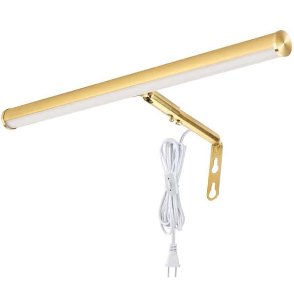 ArtGlow Gold Finish LED Picture Light, 16 in. Adjustable Art Light for Paintings, 1-Pack
