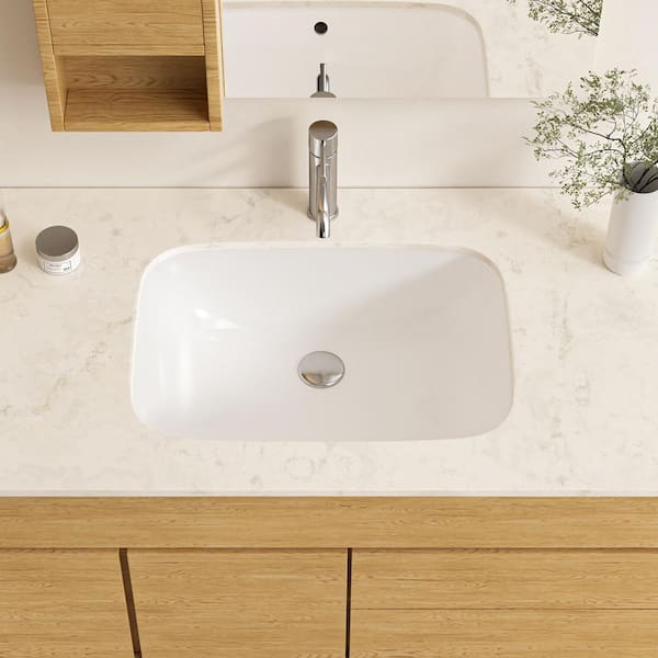 ys1715　グレイシャーホワイト Glacier Bay 22 in. Undermount Rectangular Vitreous China
