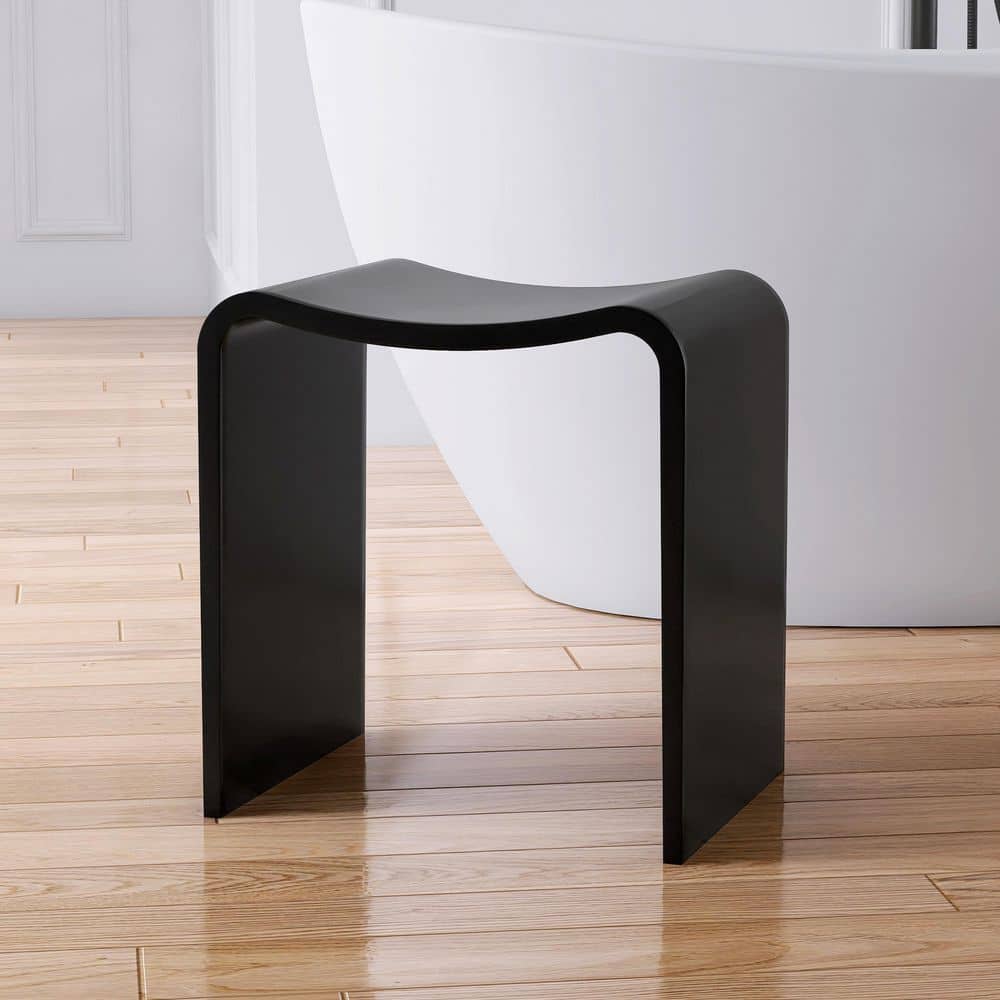 15.7 in. Solid Surface Shower Stool in Black price history on PriceWatchPro