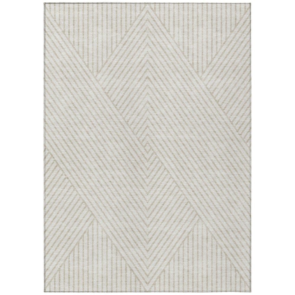 Chantille Machine Washable Indoor/Outdoor Abstract ACN937 Ivory 8 ft. x 10 ft. Area Rug price history on PriceWatchPro