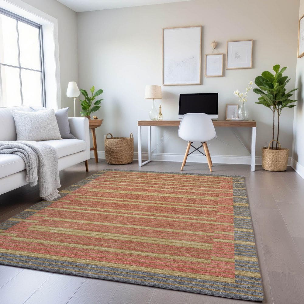 Mayfield Premium Machine Washable Abstract AMF1398 Pewter 8 ft. x 10 ft. Area Rug price history on PriceWatchPro