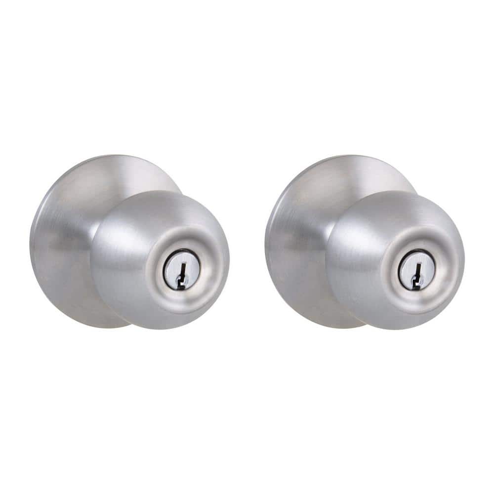 Stainless Steel Saturn Entry Knob (2-Pack)