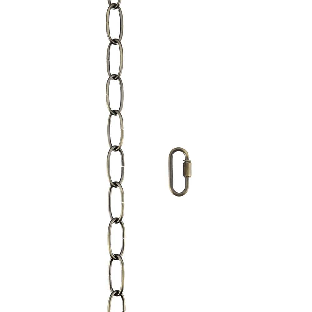 Antique Brass 20 ft. Heavy Duty Chain with Quick Link Connector