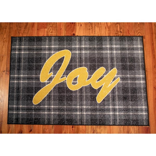 Concord Global Trading Joy Black 31 in. x 49 in. Indoor Holiday Scatter