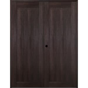 72 in. x 80 in. Right Hand Active Veralinga Oak Wood Composite Double Prehung Interior Door