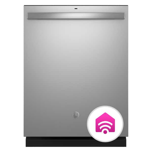 GE 24 in. Smart Built-In Tall Tub Top Control Stainless Steel Dishwasher w/Stainless Interior Door and Plastic Tub, 50 dBA