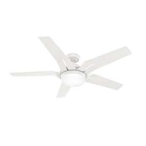 Correne 56 in. Integrated LED Indoor Fresh White Ceiling Fan with Remote