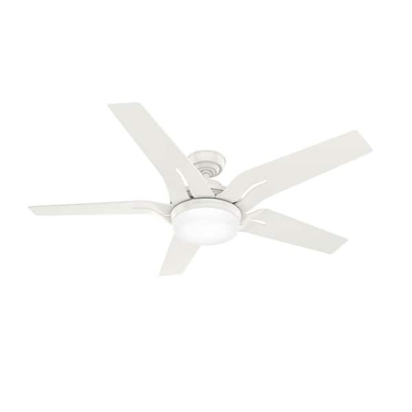 Correne 56 in. Fresh White Indoor Ceiling Fan with LED Light Kit and Handheld Remote