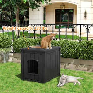 30 Gal. Waterproof Resin Outdoor Storage Deck Box for Cat House