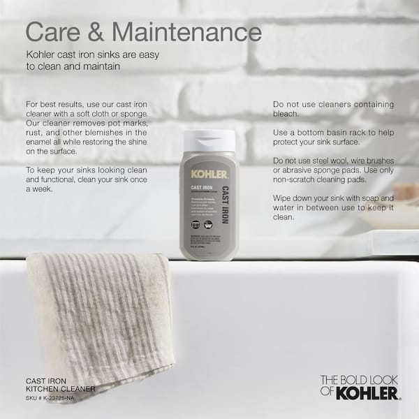 KOHLER Iron/Tones Cast Iron 20.88 in. Drop-In/Undermount Bar Sink in Ice Grey
