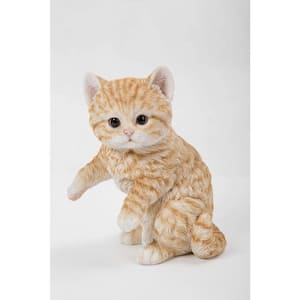 Orange Tabby Kitten Playing Statue