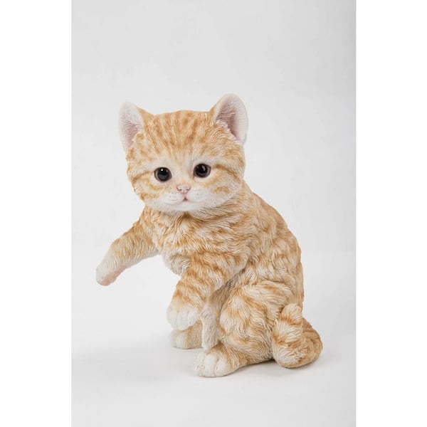 HI-LINE GIFT LTD. Orange Tabby Kitten Playing Statue